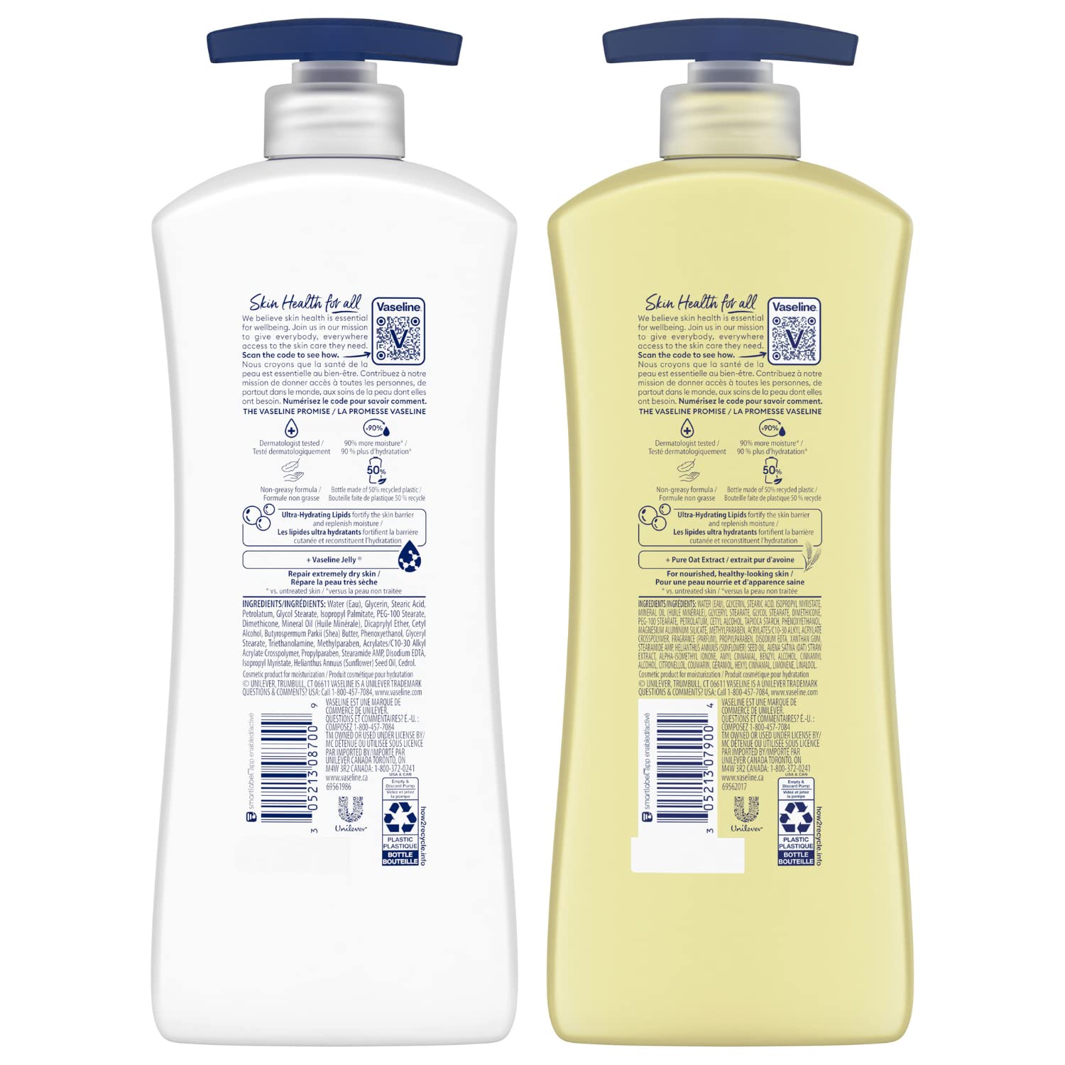 Vaseline Intensive Care Body Lotion for Women & Men - Ultra Hydrating Moisturizer for Dry Skin, Advanced Repair & Essential Healing, Cocoa Radiant Formula, 20.3 Fl Oz (4-Piece Set) - Perfect for Daily Skincare Routine, Post-Shower Hydration & Winter Skin Care