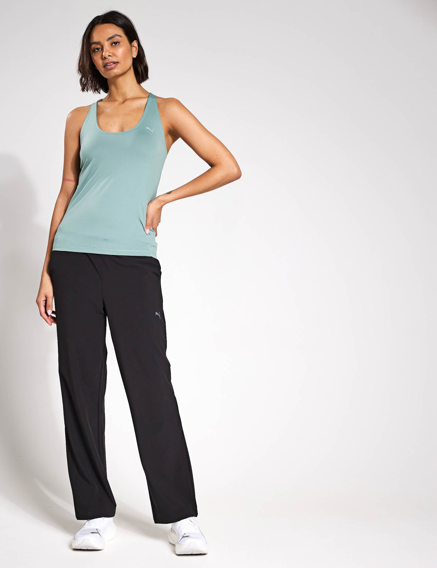 Move Cloudspun Loose Fit Tank Top - Soft Breathable Women's Yoga Shirt in Green Moon | Perfect for Yoga, Pilates & Casual Wear