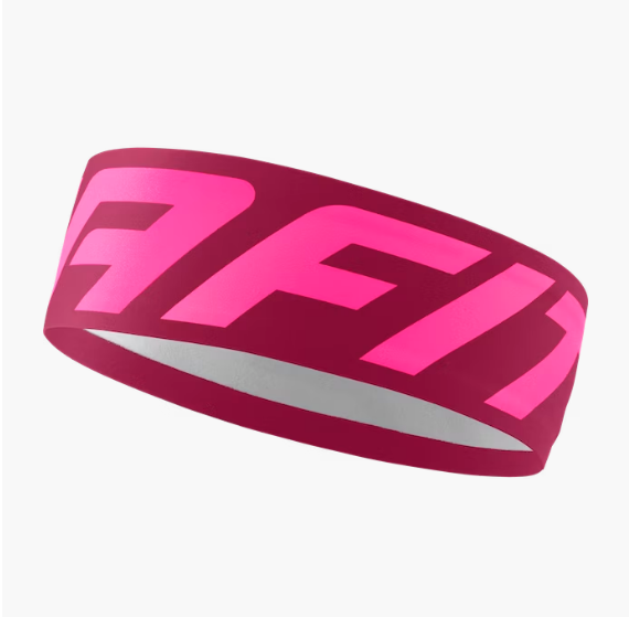Dynafit Performance Dry Slim Headband for Running & Workouts - Sweat-Wicking, Lightweight, Breathable - Pink Glow - Perfect for Gym, Yoga, Hiking & Outdoor Activities