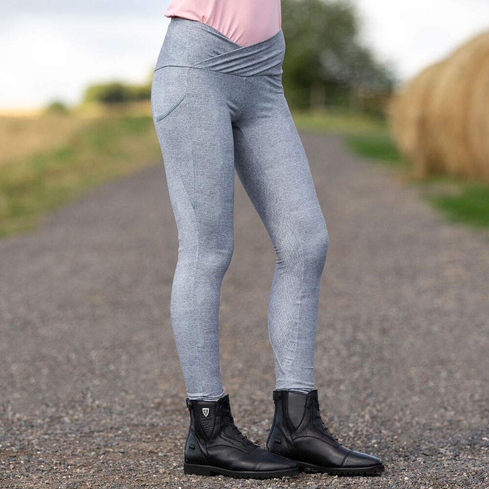 HORZE Women's Leigh Full Seat Equestrian Riding Tights with Phone Pocket - Breathable & Stretchy for Horseback Riding & Training