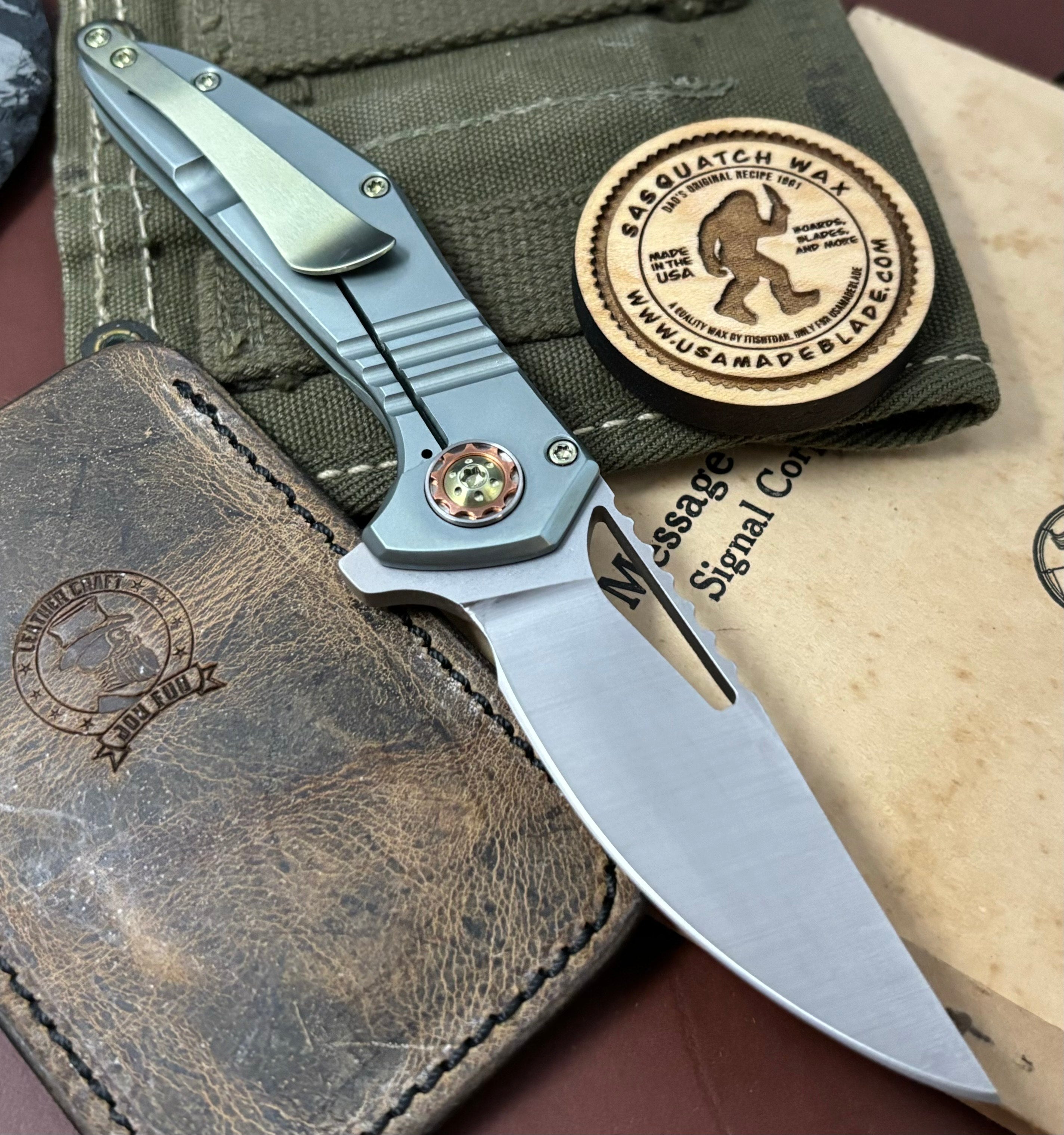NK&T Custom Hydra Framelock Folding Knife - 5/32