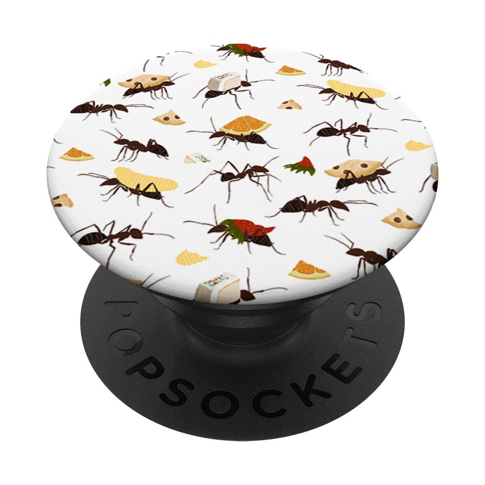 Ants Carrying Snacks PopSockets PopGrip - Interchangeable Phone & Tablet Stand with Swappable Grip | Perfect for Everyday Use, Travel, and Hands-Free Viewing