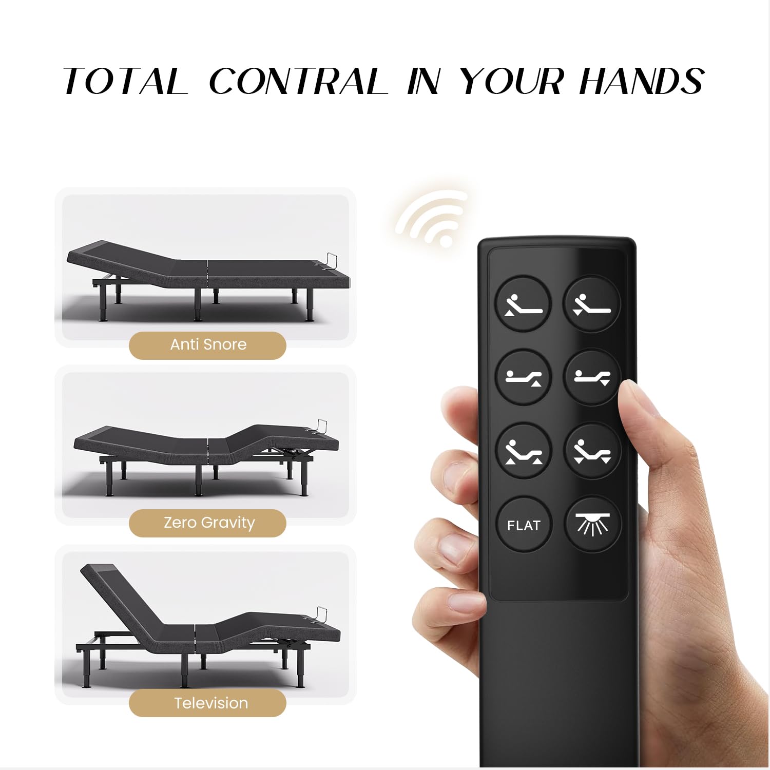 Adjustable Bed Frame Queen Size - Electric Power Base with Wireless Remote, Zero Gravity, Under-Bed Lighting & 2 USB Ports | Height Adjustable Legs | Perfect for Back Pain Relief, Reading & Relaxing in Bedroom
