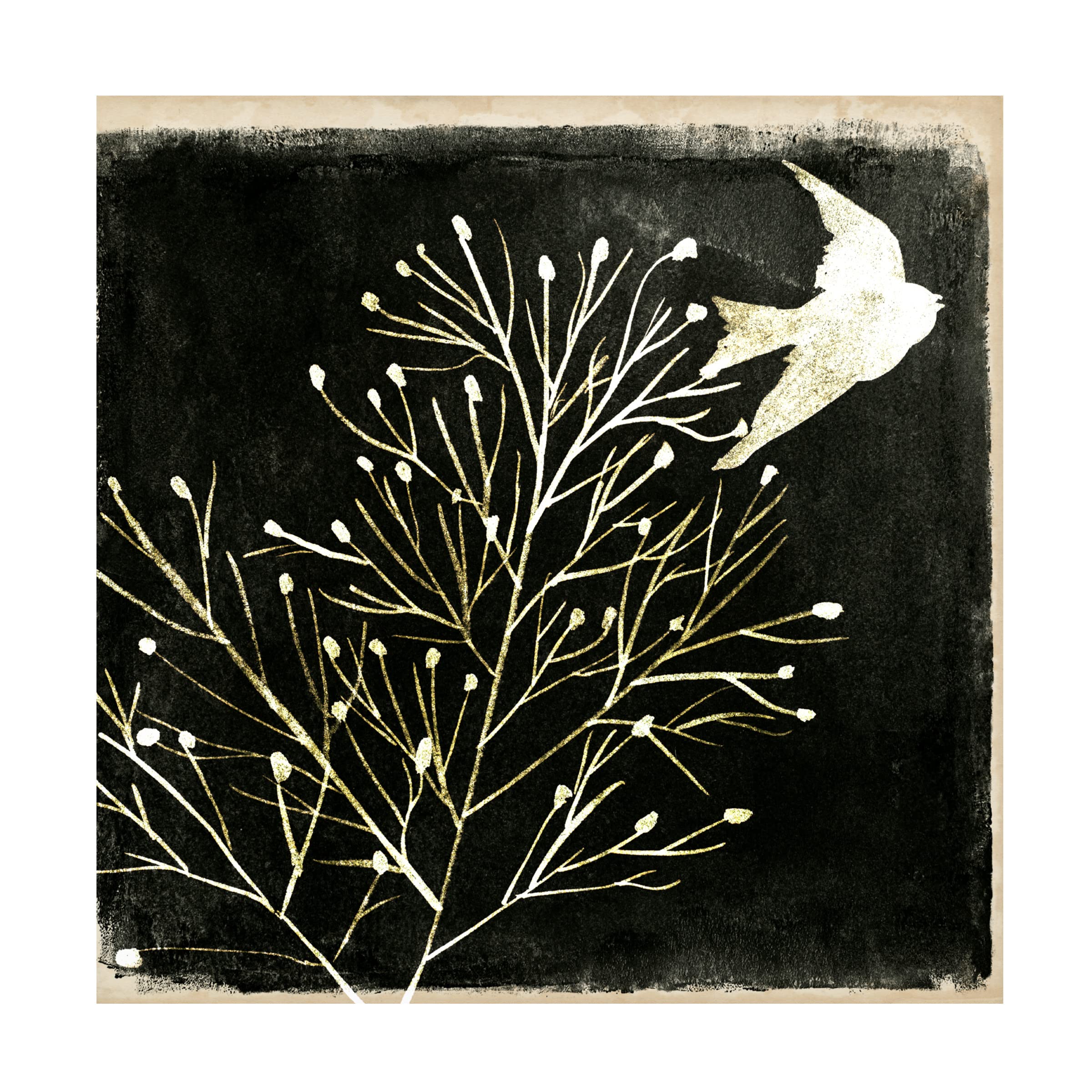 Trademark Fine Art 'Black Night I' Canvas Wall Art by Melissa Wang - Modern Abstract Painting for Living Room, Bedroom & Office Decor