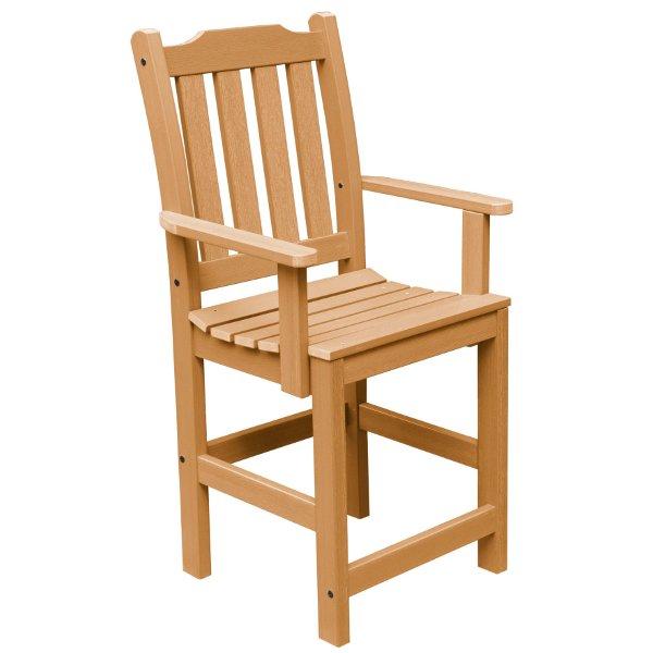 Lehigh Counter Height Outdoor Armchair - Patio Bar Stool with Weather-Resistant Design for Backyard, Deck, and Poolside Use