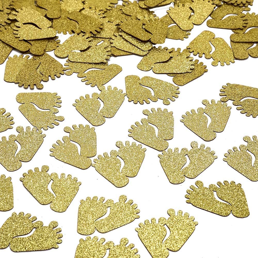 Gender Reveal Confetti Table Decorations for Baby Shower Parties - Colorful Footprint Confetti for Gender Reveal Events & Celebrations - Perfect for Baby Showers, Gender Reveal Parties & Special Occasions