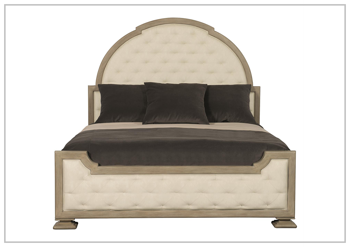 Bernhardt Santa Barbara Panel King Bed with Tufted Headboard - Luxury Upholstered Bed Frame for Master Bedroom - Perfect for Modern & Traditional Home Decor