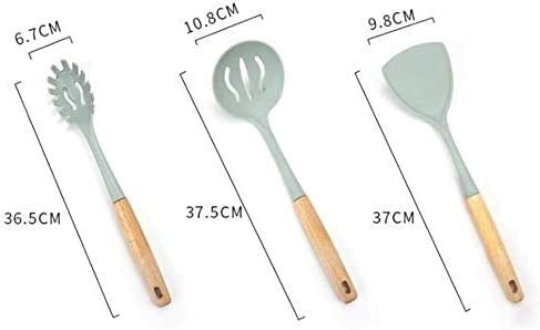 Premium 6-Piece Silicone Kitchen Utensils Set - Heat-Resistant, Non-Stick & Dishwasher Safe Cooking Tools with Spatula, Spoon & Bucket - Perfect for Baking, Frying & Everyday Cooking