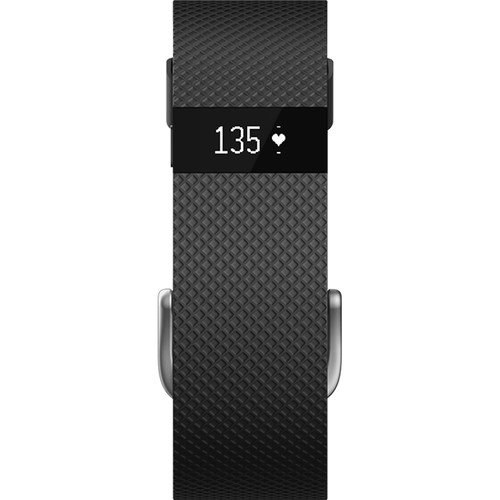 Fitbit Charge HR Wireless Fitness Tracker - Heart Rate Monitor, Activity & Sleep Tracking, Black Large - Perfect for Running, Gym & Daily Health Monitoring
