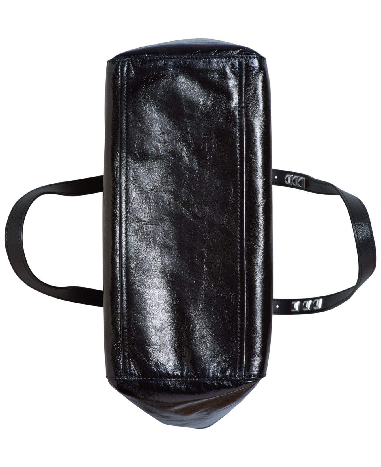 DKNY Naomi Black Leather Tote Bag for Women - Stylish & Spacious Handbag for Work, Travel & Everyday Use