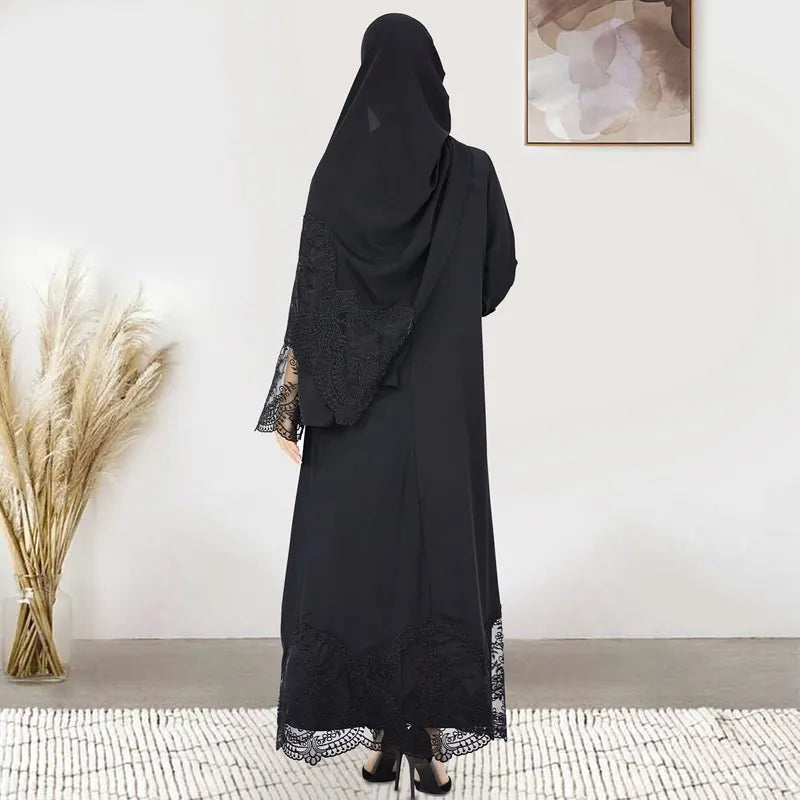Elegant Eid Ramadan Wedding Abaya Dress with Embroidery - Perfect for Islamic Festivals, Ceremonies & Special Occasions