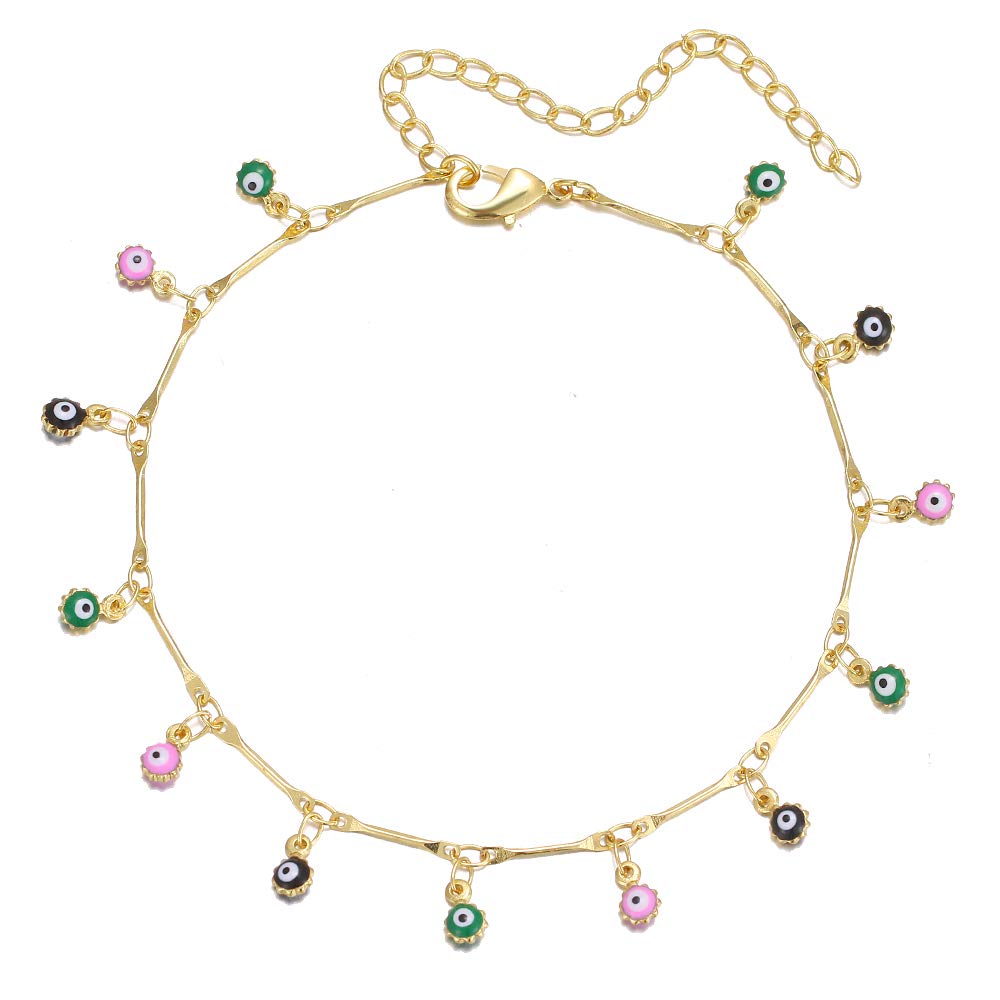 Elegant Gold Ankle Bracelets for Women - Dainty Paperclip Link Chain Anklets - Perfect for Summer, Beach & Vacation Outfits - Stylish Foot Jewelry Gift Idea for Her