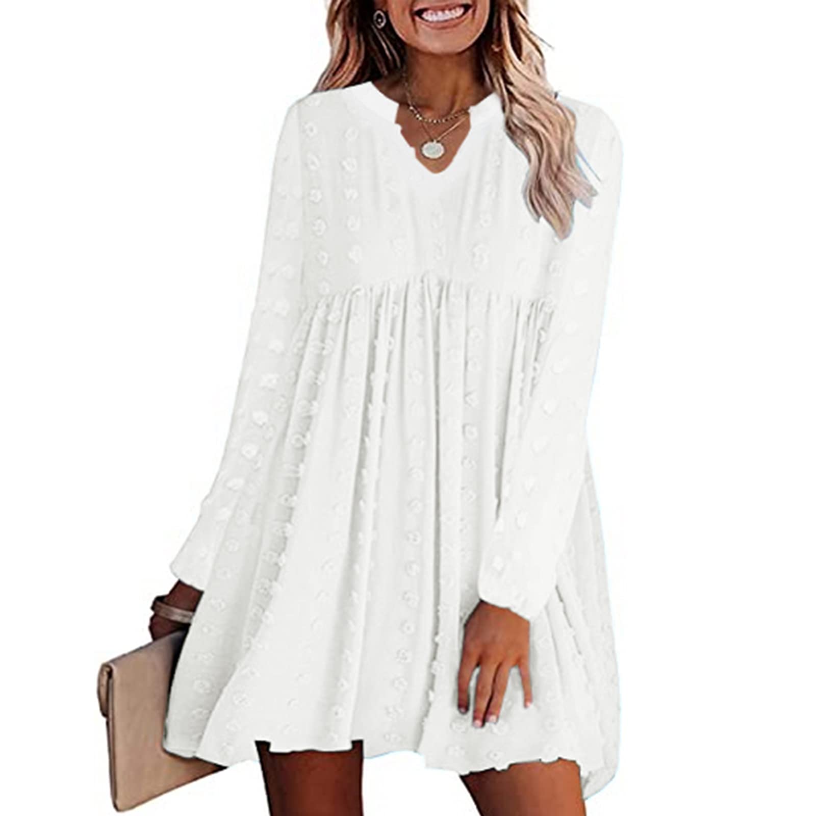 Elegant Off Shoulder White Lace Chiffon Dress for Women - Patchwork Polka Dot Cocktail & Wedding Party Dress | Perfect for Summer Weddings, Bridal Showers, and Formal Events