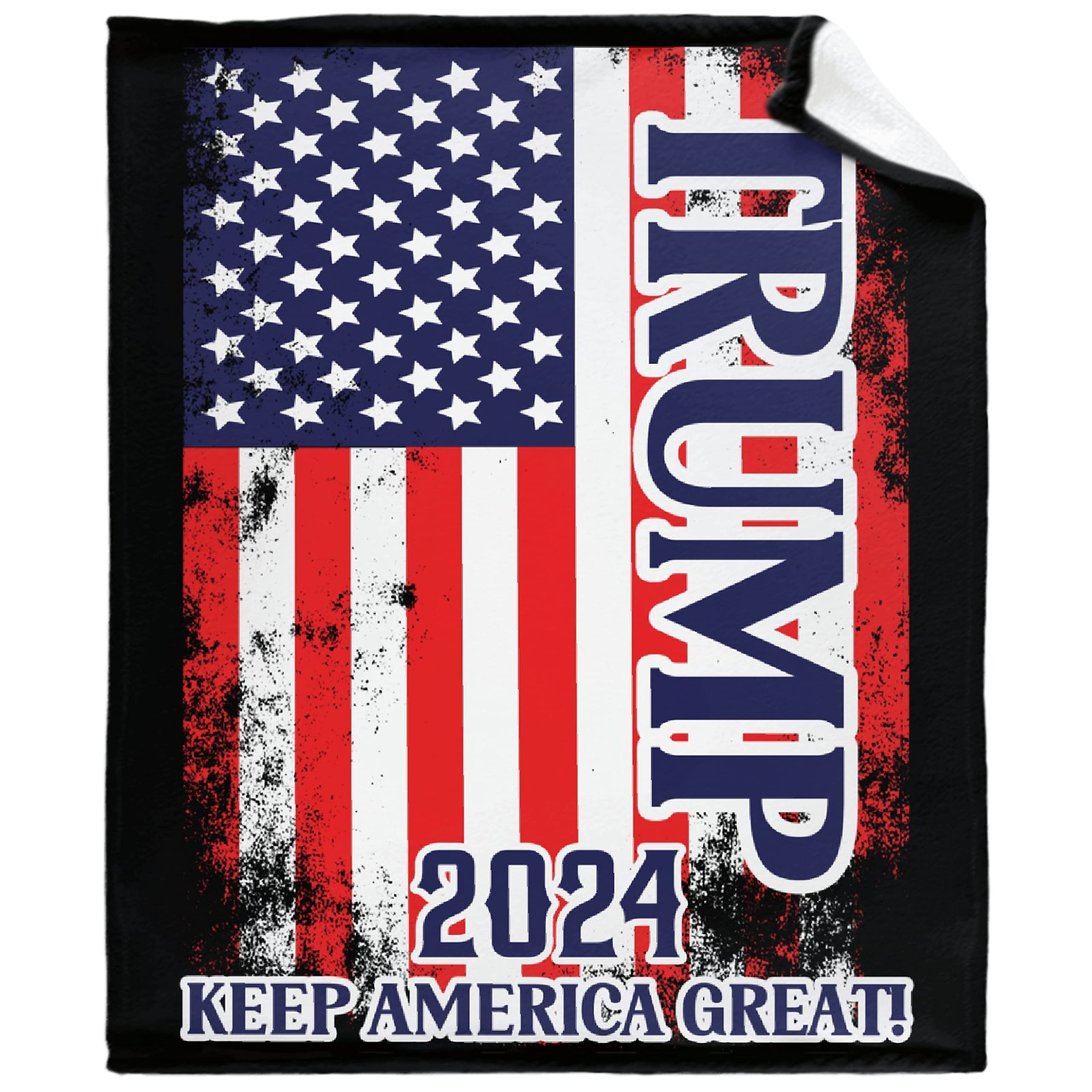 Trump 2024 Super Soft Fleece Blanket - Extra Large 120x90 Inches - Warm Cozy Lightweight Throw for Bed, Couch & Sofa - Perfect Gift for Adults, Women & Men - Great for Family Movie Nights & Winter Snuggling