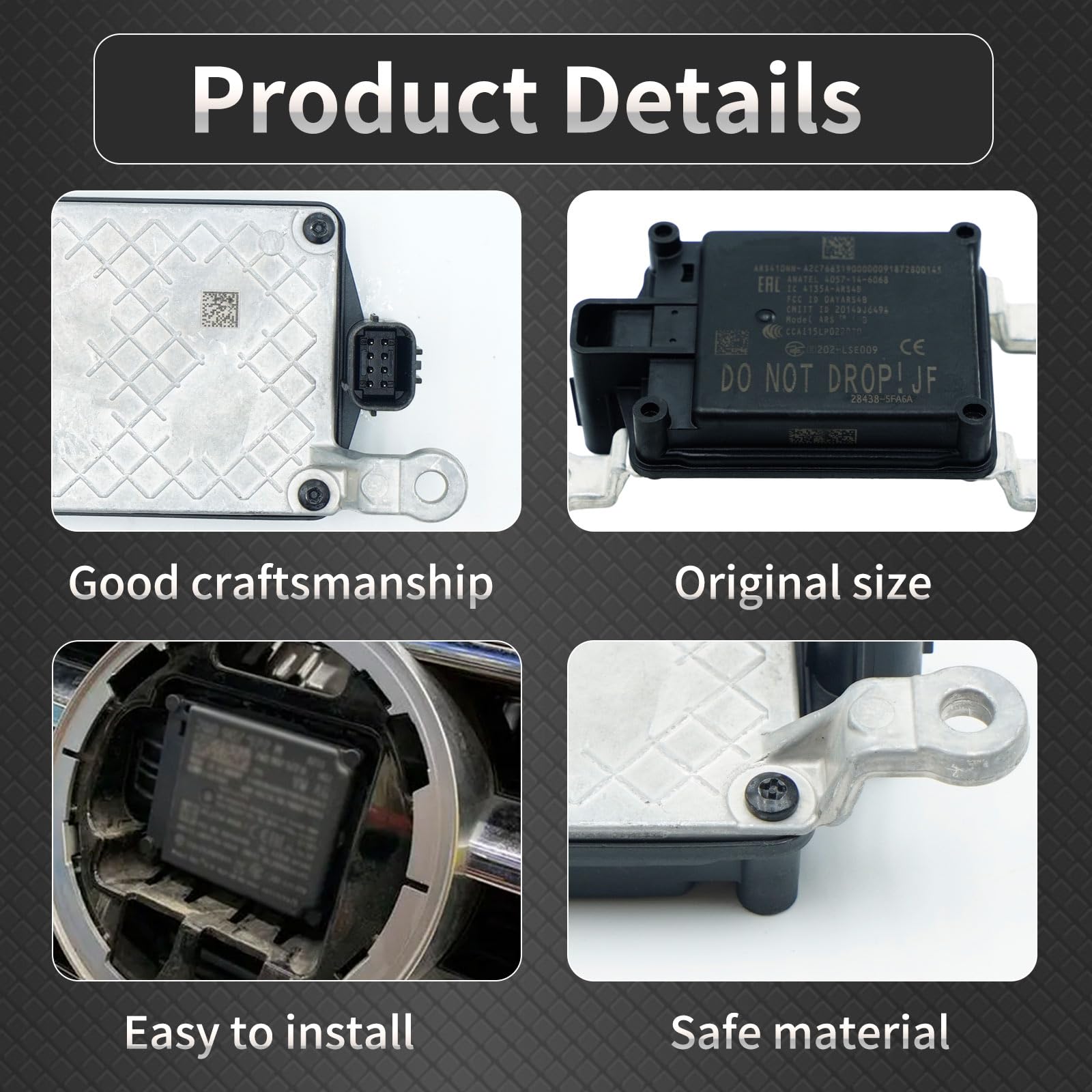 Nissan Altima Rogue Kicks Versa Rogue Sport Front Distance Radar Sensor 28438-5FA6A - Cruise Control Compatible 2016-2023 Models | Enhanced Safety for Highway Driving & Parking Assistance