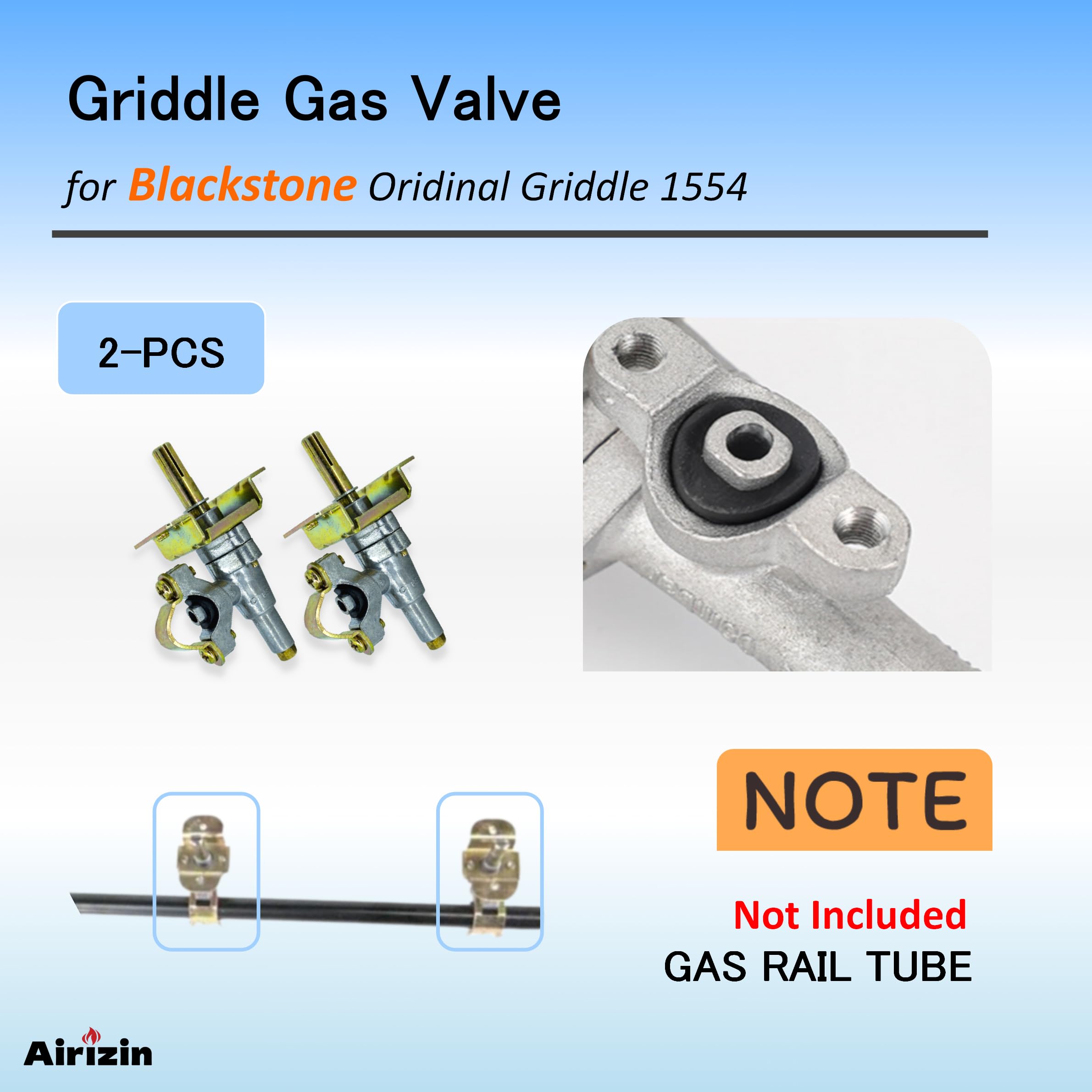 Blackstone 36 Gas Grill 1554 & 2177 Omnivore Griddle Replacement Burner Valve - 2 Pack - Compatible with Blackstone Griddles - Perfect for Outdoor Cooking, Camping & Backyard BBQs