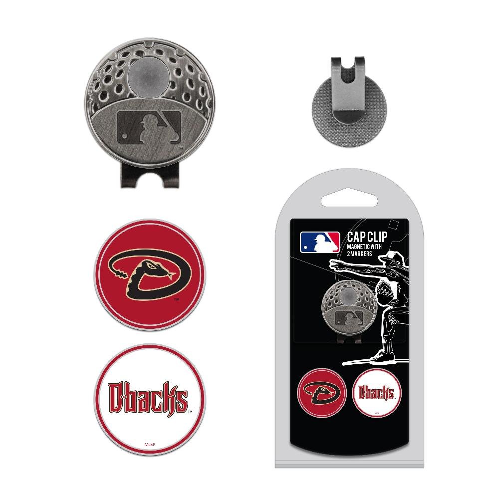 Team Golf MLB Golf Cap Clip with 2 Removable Double-Sided Enamel Magnetic Ball Markers - Easy Hat Attachment for Golfers | Perfect for Golf Course, Driving Range & Outdoor Sports