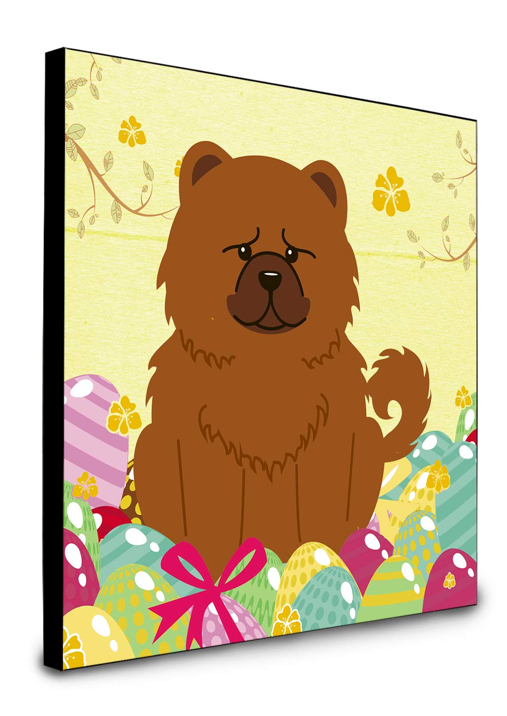 Caroline's Treasures Easter Eggs Chow Red Artwork Panel Wall Decor - Colorful Easter Home Decoration for Living Room, Bedroom & Kitchen