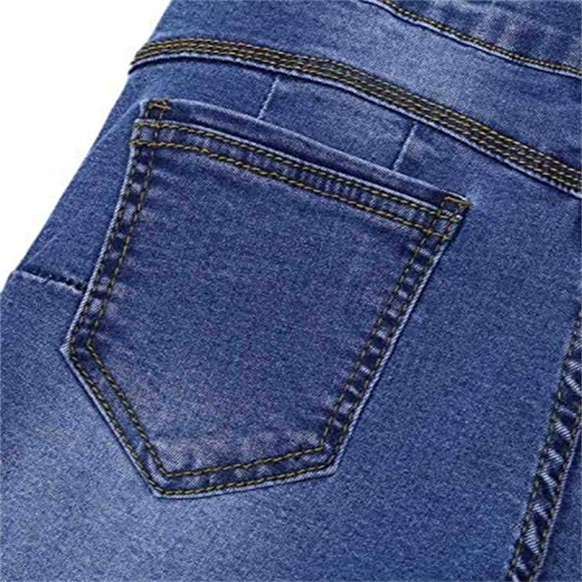 Women's Low Waist Ripped Denim Shorts - Distressed Hole Rolled Hem Casual Jean Shorts for Women (Navy Blue, Medium) | Perfect for Summer Outfits, Beach Vacations & Casual Street Style