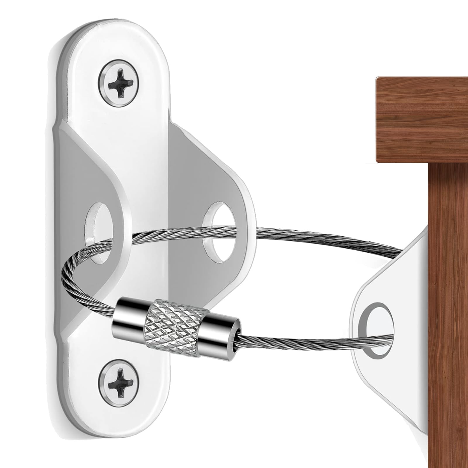 Baby Proofing Furniture Anchors & Straps - Anti-Tip Safety Straps for Furniture (60lbs Capacity) - Secure Cabinets, Dressers & TVs for Child & Pet Safety - Ideal for Earthquake Protection & Home Safety (1-Pack)    **Usage Scenarios:** Perfect for securing bookshelves, dressers, TV stands, and cabinets to prevent tipping accidents, ensuring child and pet safety in homes, nurseries, and daycare centers. Also ideal for earthquake-prone areas.