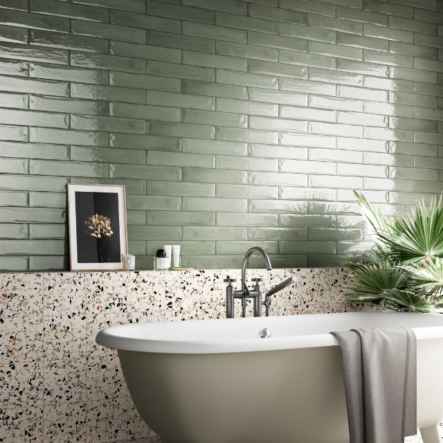 Aqua Theo Subway Tile 75x400mm Italian Porcelain Wall & Backsplash Tile - Perfect for Kitchen, Bathroom, and Shower Renovations