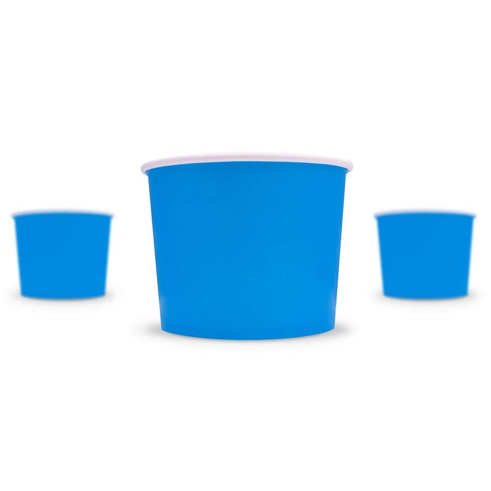 1,000 Count Blue Disposable Ice Cream Bowls - 16 oz Paper Cups for Hot & Cold Foods - Ice Cream Bar & Dessert Supplies - Bulk Party, Catering & Restaurant Use