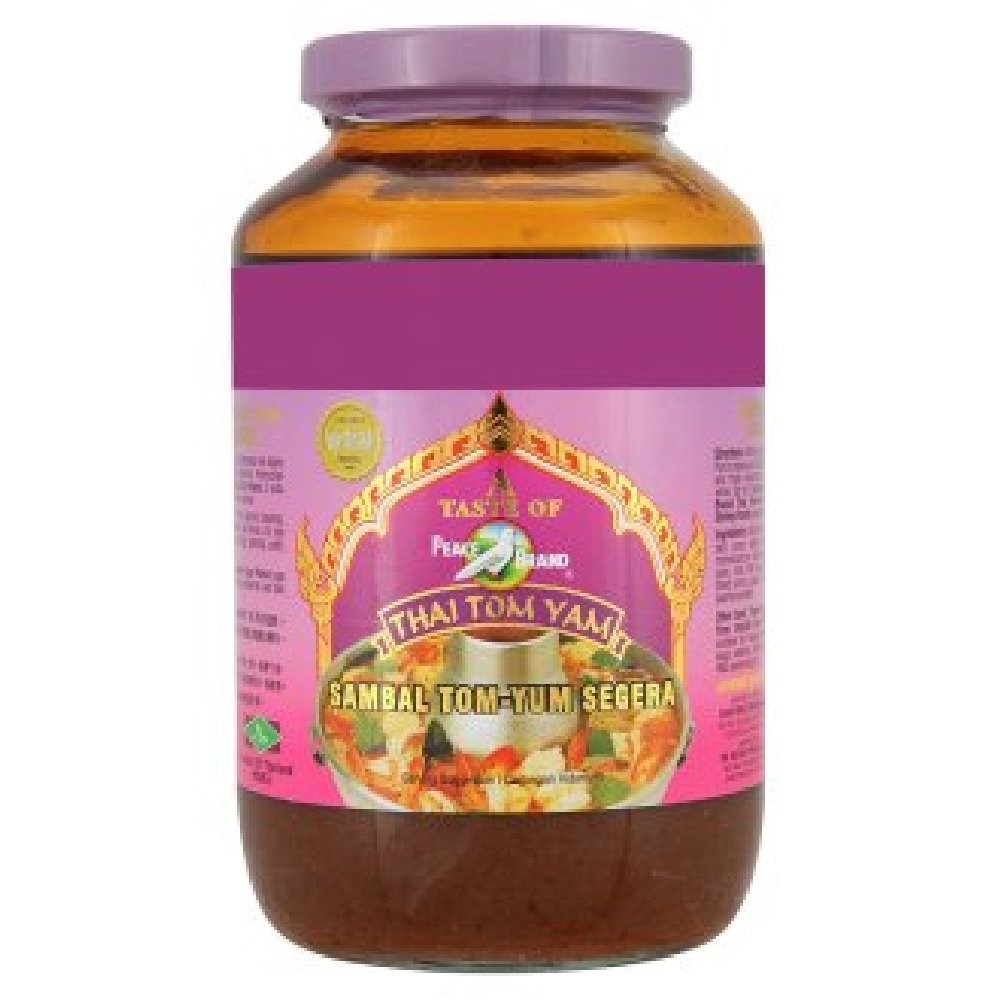 Premium Peace Brand Tom Yum Paste Sauce - Authentic Thai Flavor, 454g (3 Cans) - Perfect for Thai Soup, Hot Pot & Asian Cooking