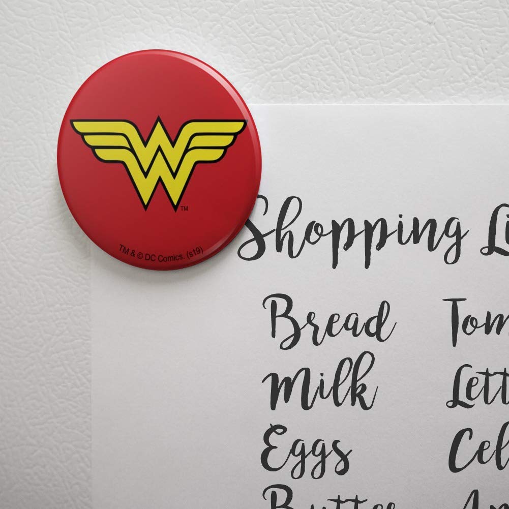 Wonder Woman Classic Logo Refrigerator Magnet - Strong Kitchen Fridge Magnet for Home, Office, Locker - Perfect for Decorating Appliances and Metal Surfaces