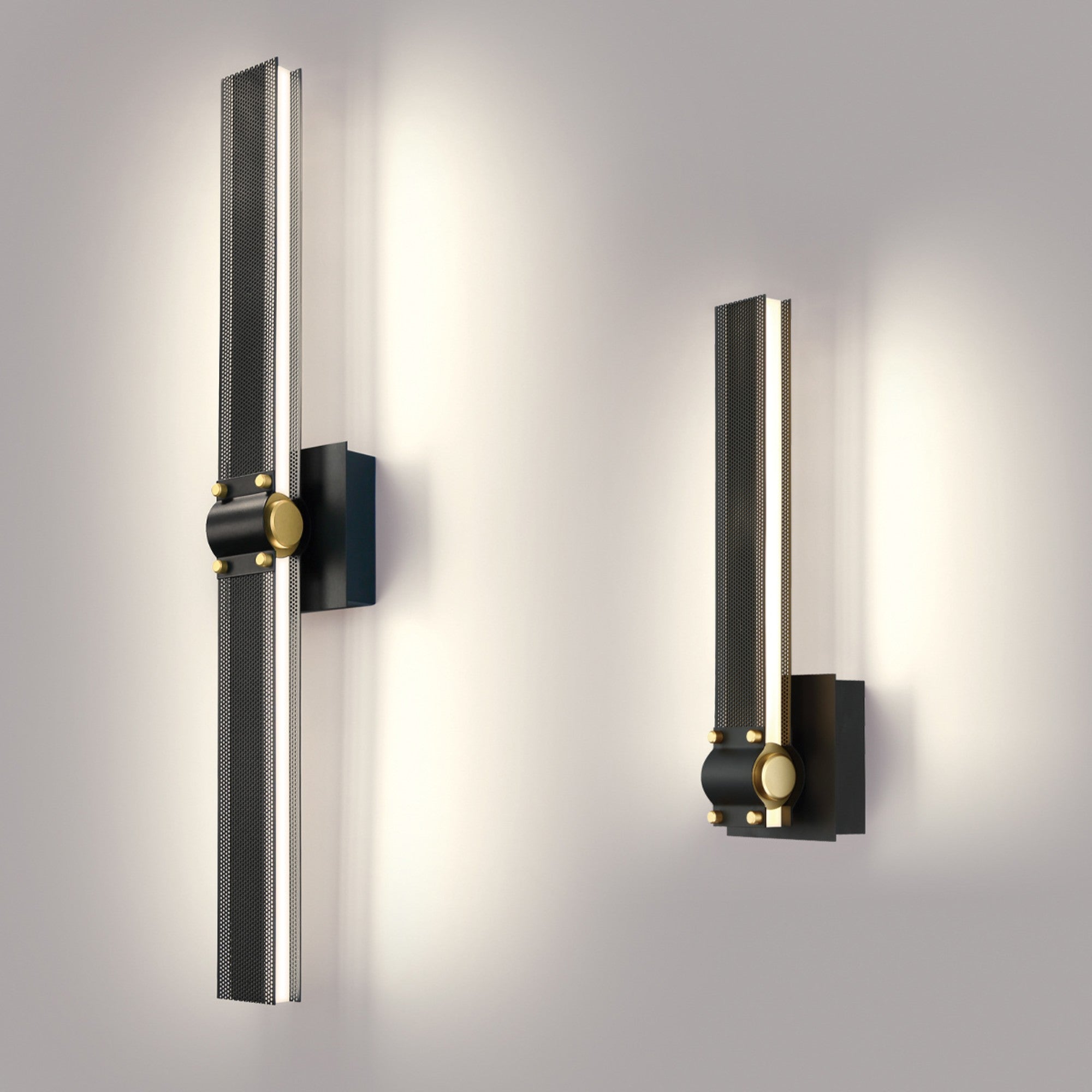 Admiral 28 LED Wall Sconce Light Fixture - Gold & Black Finish - Modern Indoor Lighting for Bedroom, Living Room, Hallway & Staircase