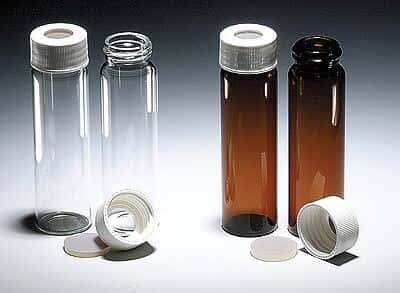 Cole-Parmer 20 mL Clear Precleaned EPA Vials - Case of 72 - Ideal for Environmental Testing, Laboratory Analysis & Sample Storage