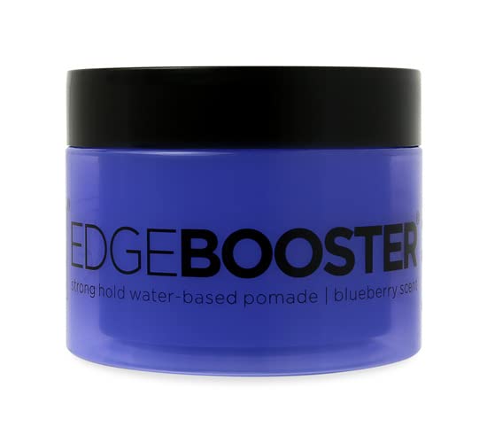 Style Factor EDGE BOOSTER Strong Hold Water-Based Pomade 3.38 oz - Blueberry Scent | Perfect for Men's Hair Styling, Fades & Edge Control