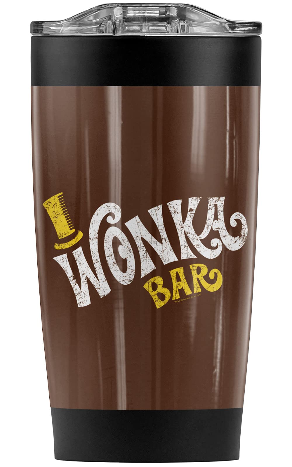 Willy Wonka & the Chocolate Factory Stainless Steel Tumbler 20oz - Vacuum Insulated Coffee Travel Mug with Leakproof Lid - Keeps Hot & Cold Beverages Perfect for Movie Nights, Office Use & Outdoor Adventures