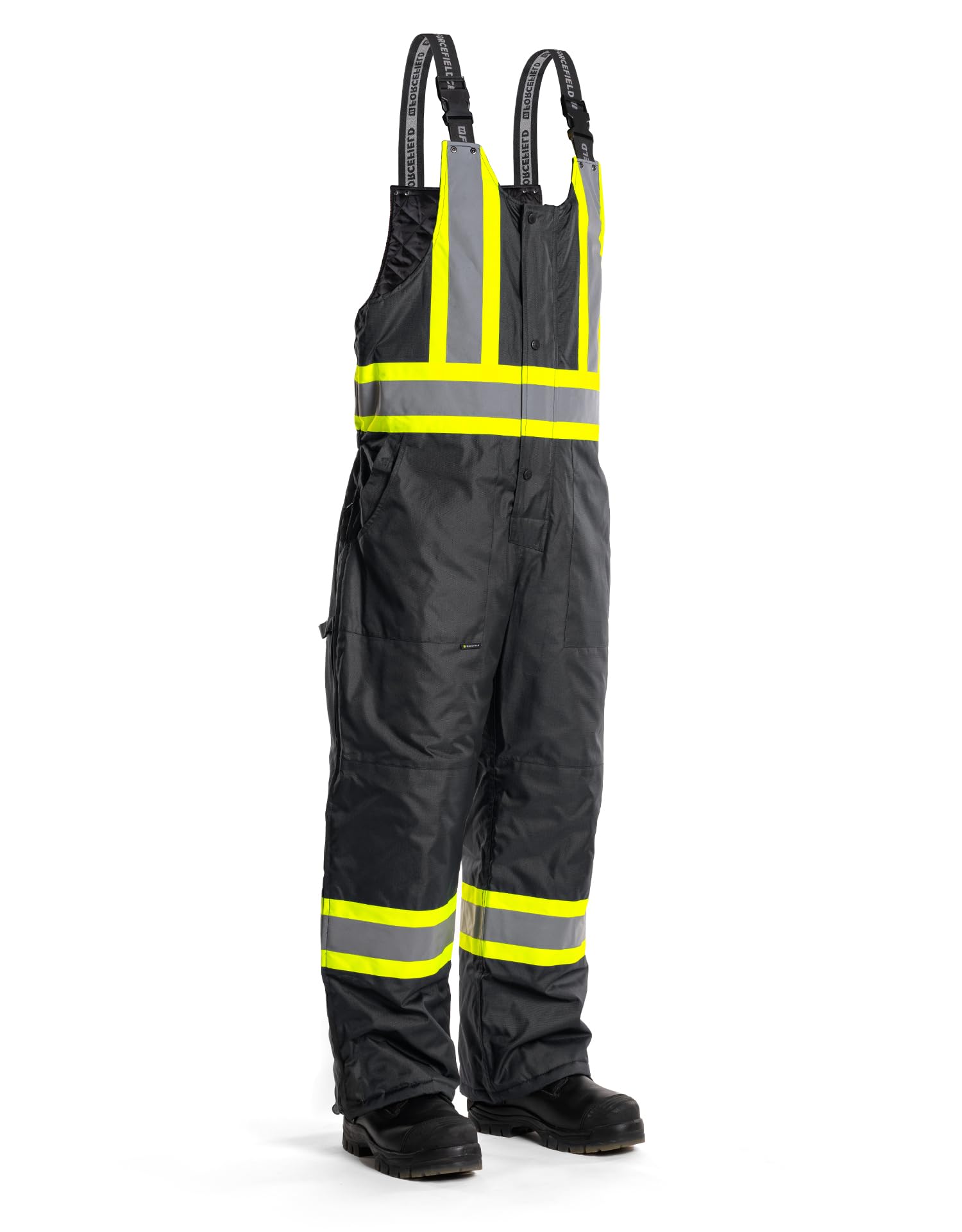 Forcefield Hi-Vis Winter Safety Overalls - High Visibility Reflective Workwear for Cold Weather Construction & Outdoor Jobs