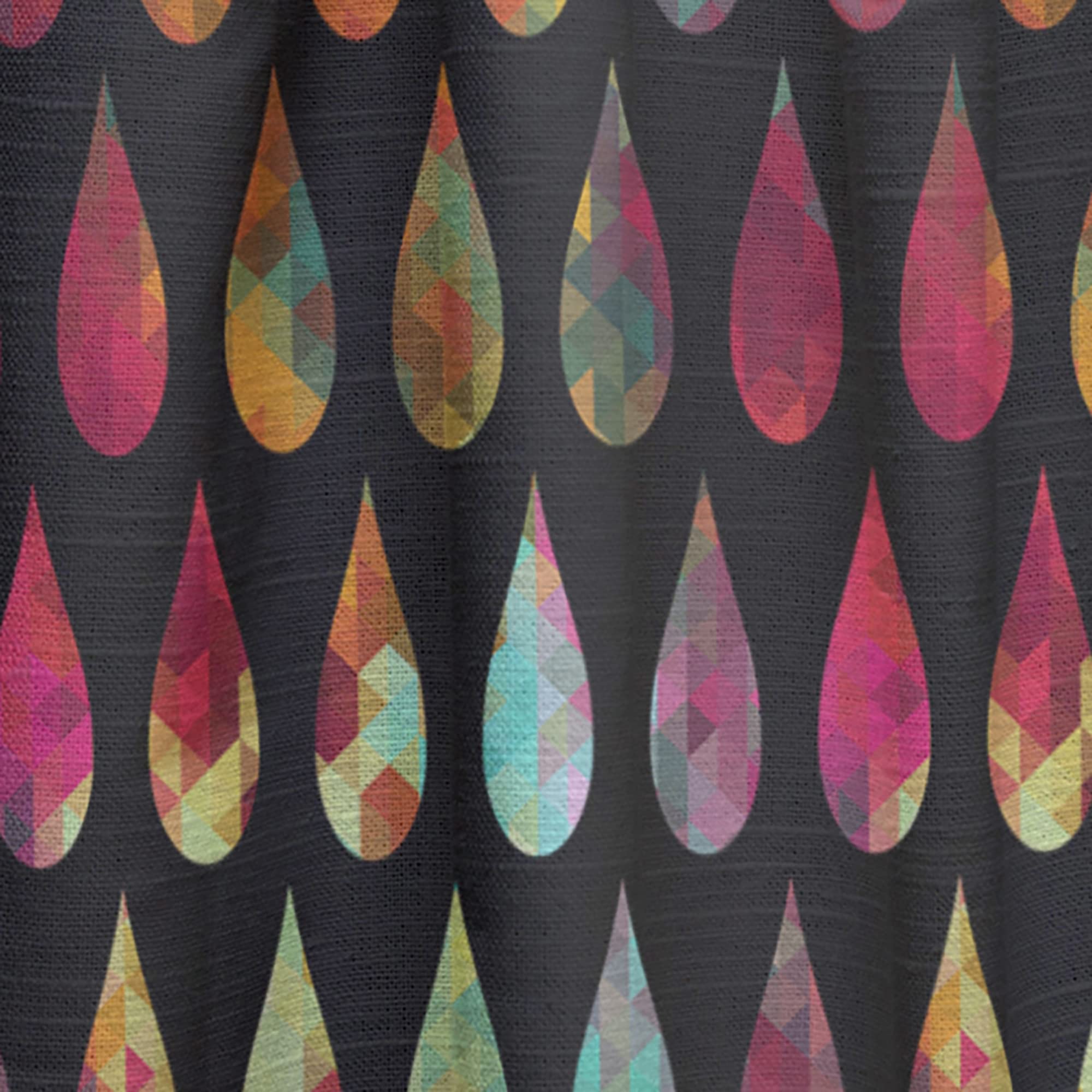 Geometric Pattern Blackout Curtains - Thermal Insulated Single Panel (52x108 inches) for Bedroom & Living Room - Modern Home Decor for Light Blocking & Privacy