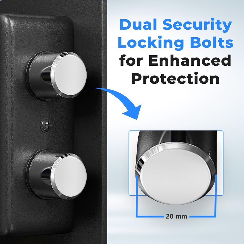 Electronic Fingerprint Safe Box - Biometric Security Lock Box for Home, Office & Travel - Secure Cash, Jewelry & Documents