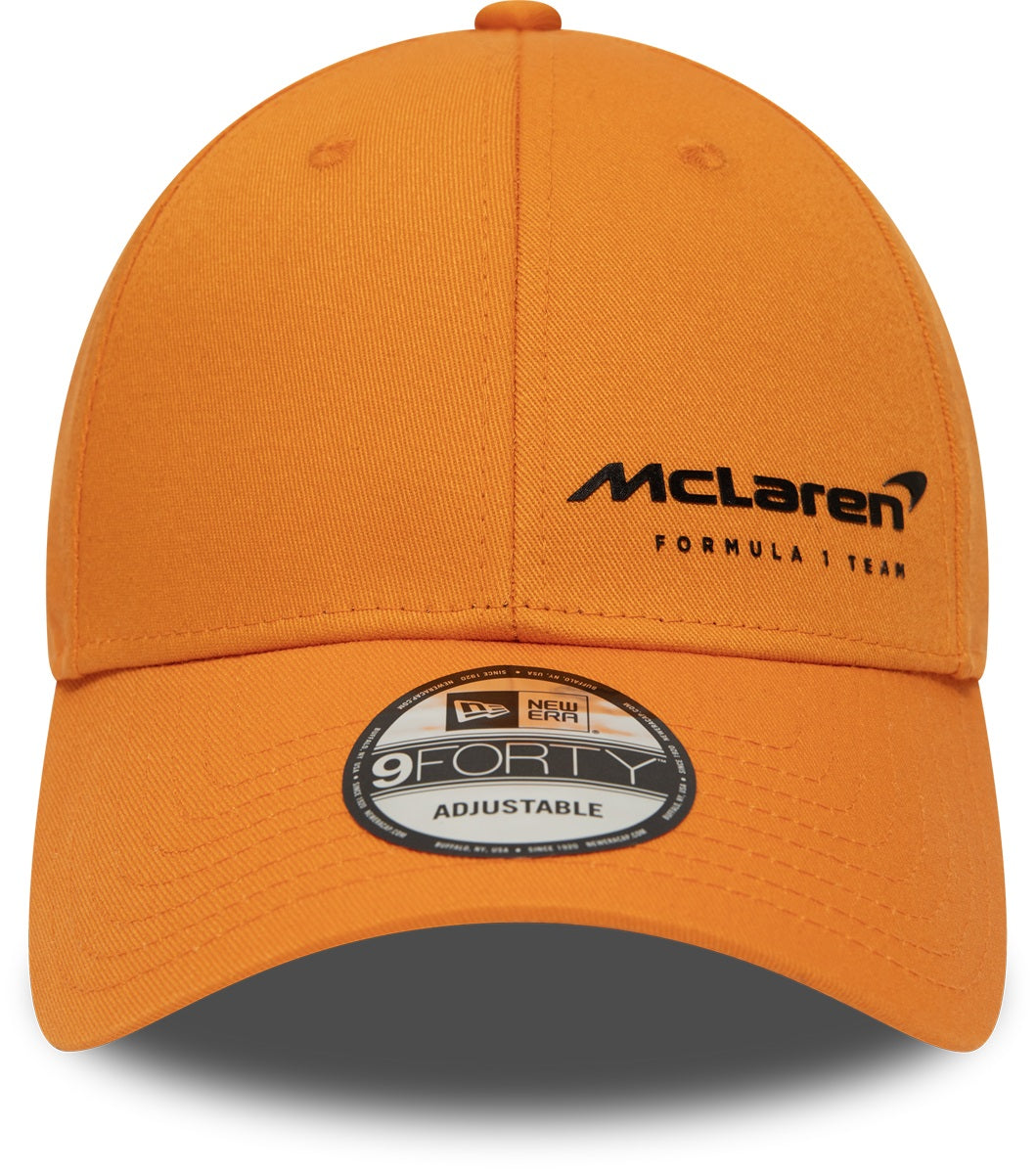 McLaren F1 New Era 9Forty Adjustable Baseball Cap - Official Team Logo, Orange Papaya Color - Perfect for Racing Fans & Streetwear Fashion