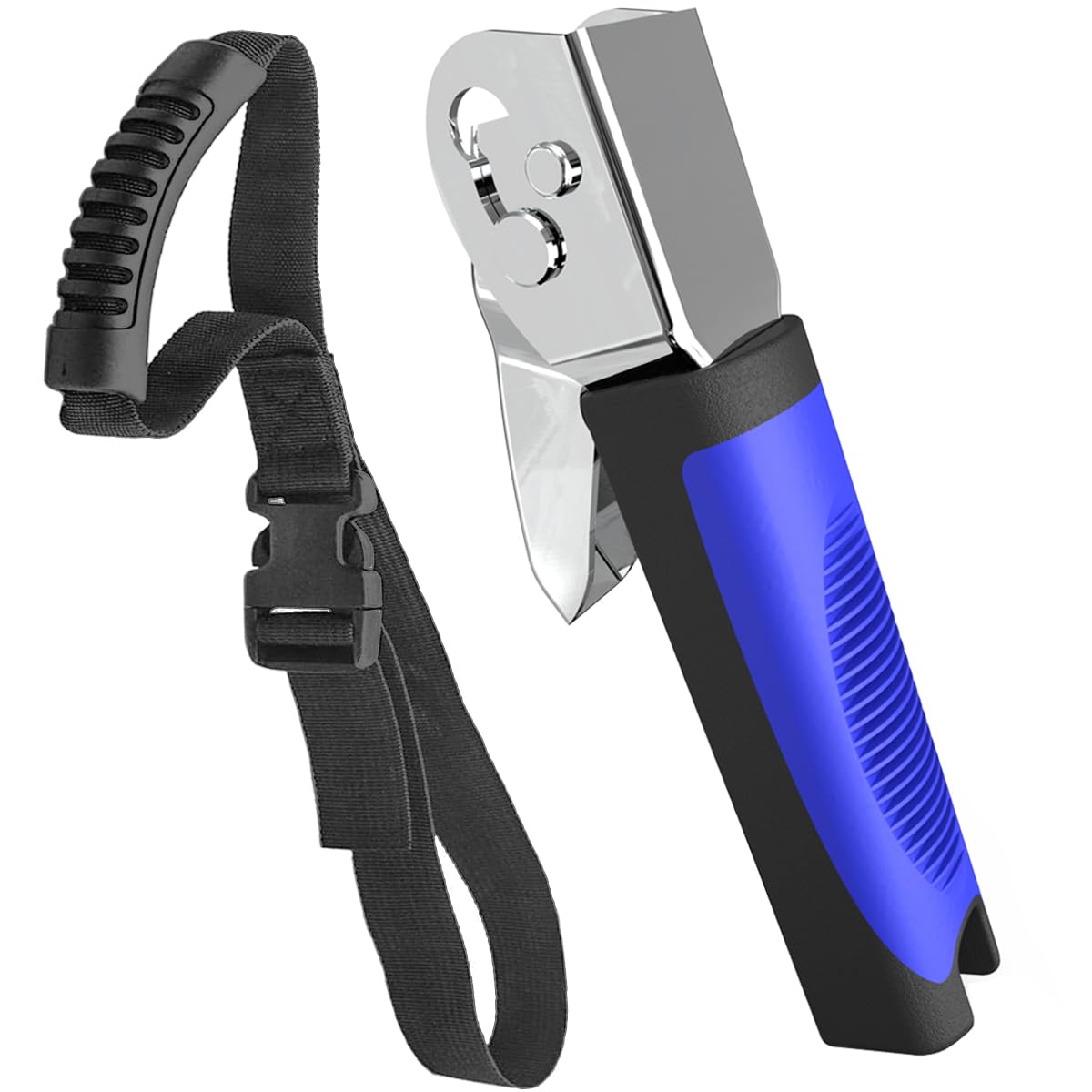 Foldable Car Door Handle for Elderly - Adjustable Standing Aid (2-Pack, Blue) - Safe Car Assist for Drivers & Seniors