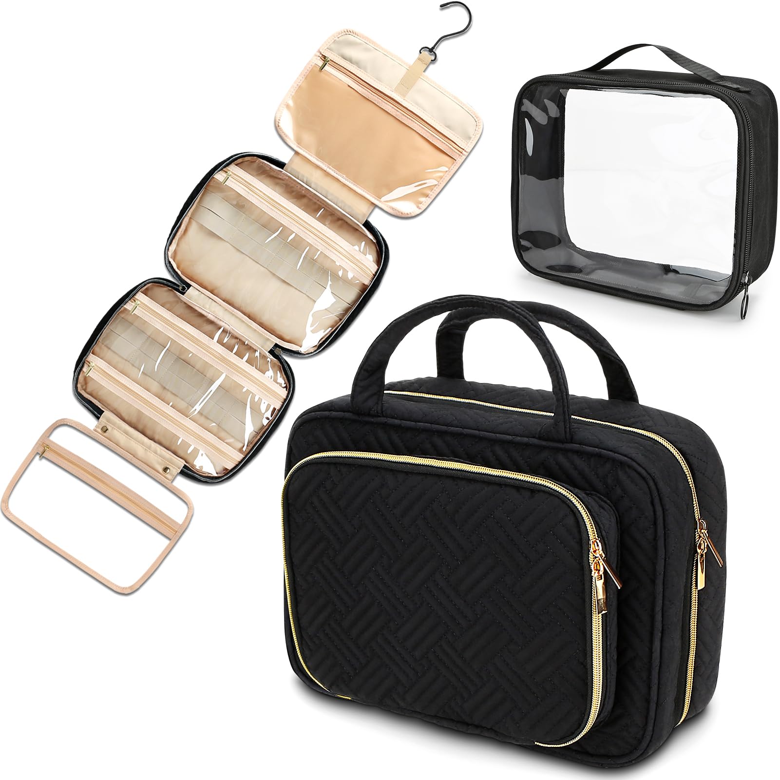 TSA Approved Hanging Travel Toiletry Bag for Women & Men - Large Waterproof Cosmetic Organizer with Multiple Pockets | Perfect for Air Travel, Camping & Gym Essentials Storage