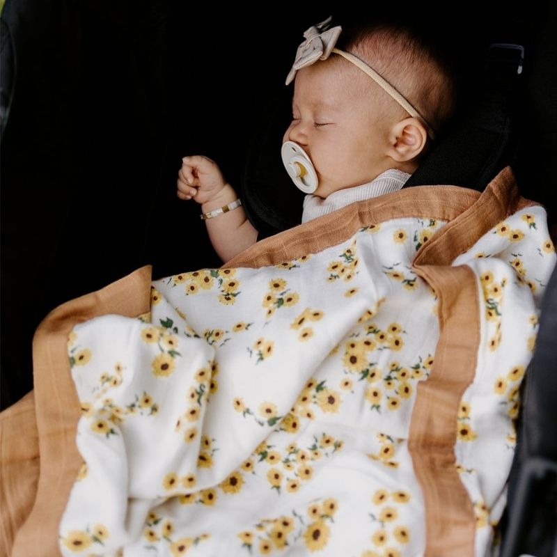 Premium Soft Muslin Baby Blanket - Breathable & Lightweight for Newborns, Swaddling, Nursing, and Stroller Use - Perfect Baby Shower Gift