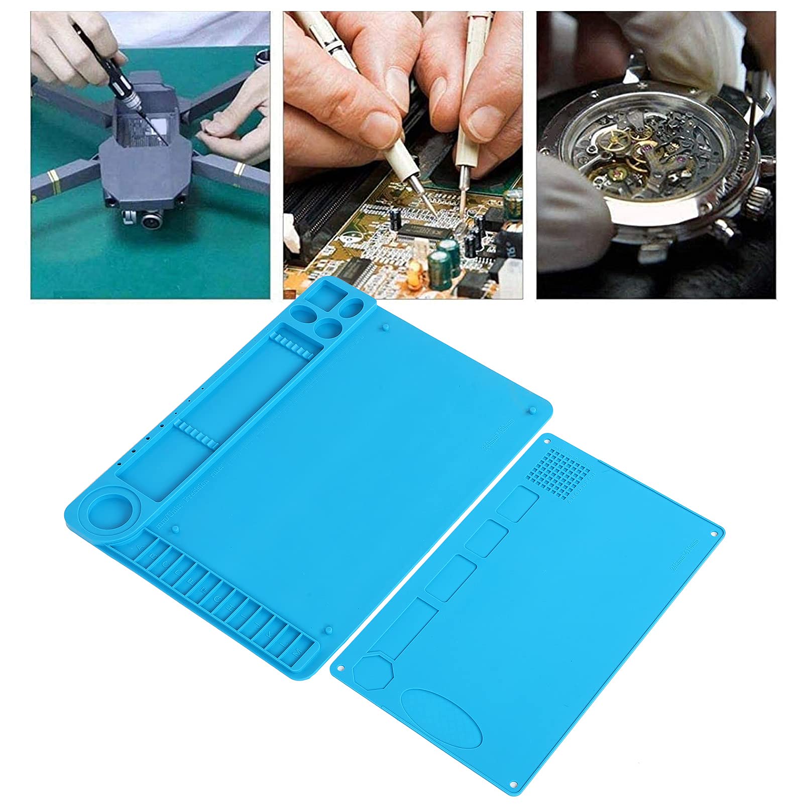 High-Temperature Silicone Soldering Mat - Anti-Static Heat Resistant Repair Mat for Phone, PC & Electronics - Perfect for Welding, Soldering & DIY Repairs at Home or Workshop