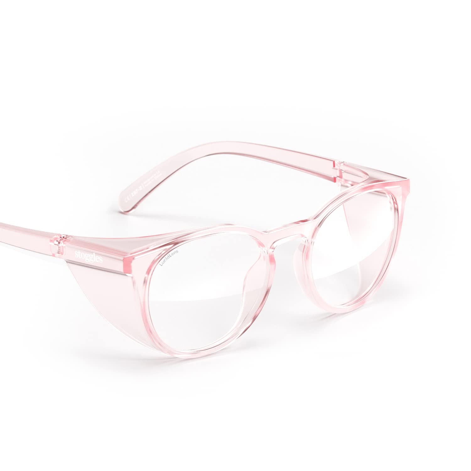 Stoggles Round Z87.1 Certified Safety Glasses - Polycarbonate, Anti-Scratch & Shatterproof, Blue Light & UV Protection, Anti-Fog Coating with Side Shields - Durable Protective Eyewear for Work, Sports & Outdoor Activities
