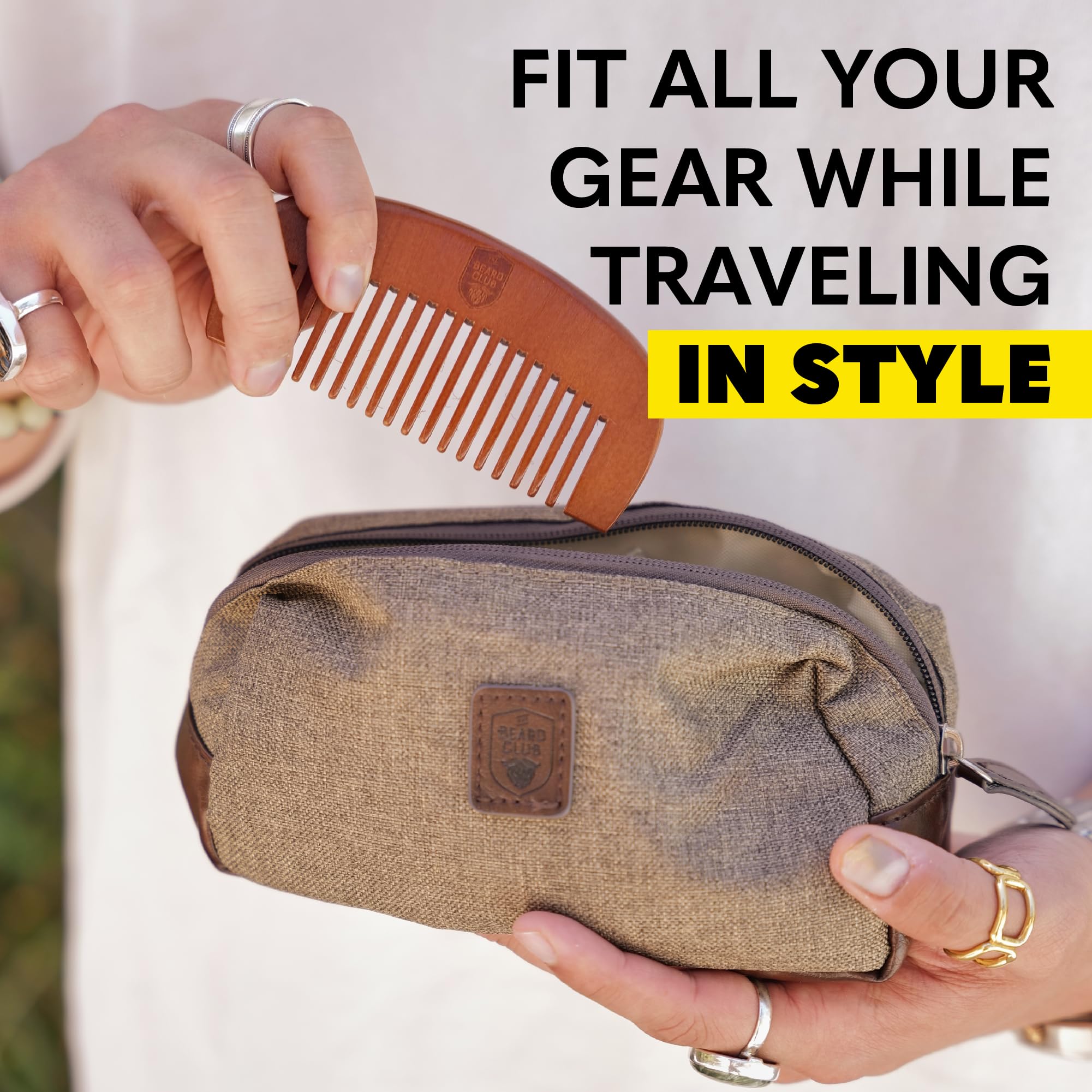 Premium Men's Travel Toiletry Bag - Durable & Lightweight Grooming Organizer for Shaving Kit, Shower Essentials & Bathroom Accessories | Perfect for Business Trips, Gym & Vacation Packing