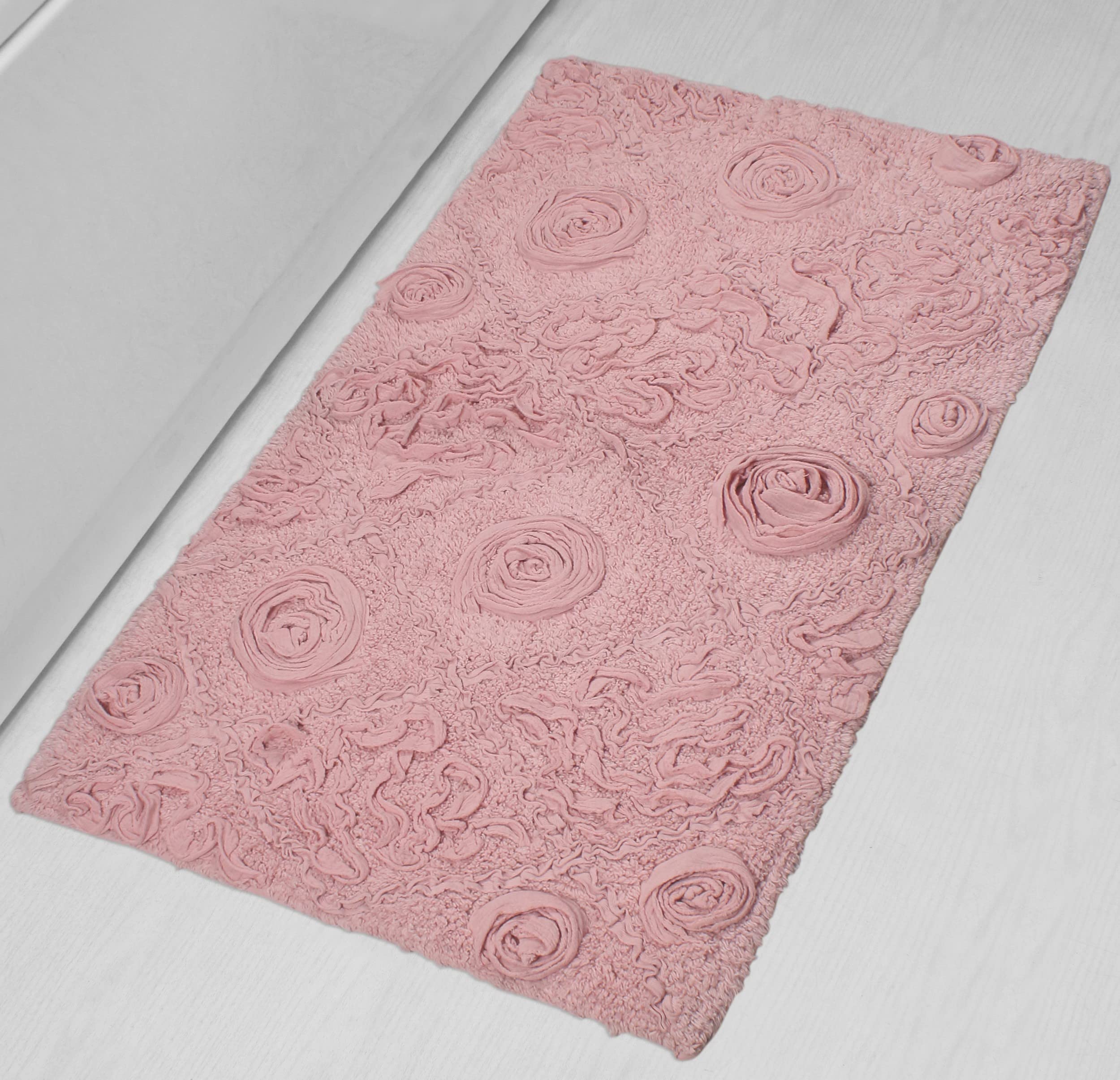 Home Weavers Modesto 100% Cotton Bath Rug Set - Ultra Soft & Absorbent Non-Slip Bathroom Mat, Washable Cotton Bath Mat for Bathroom & Kitchen, 24