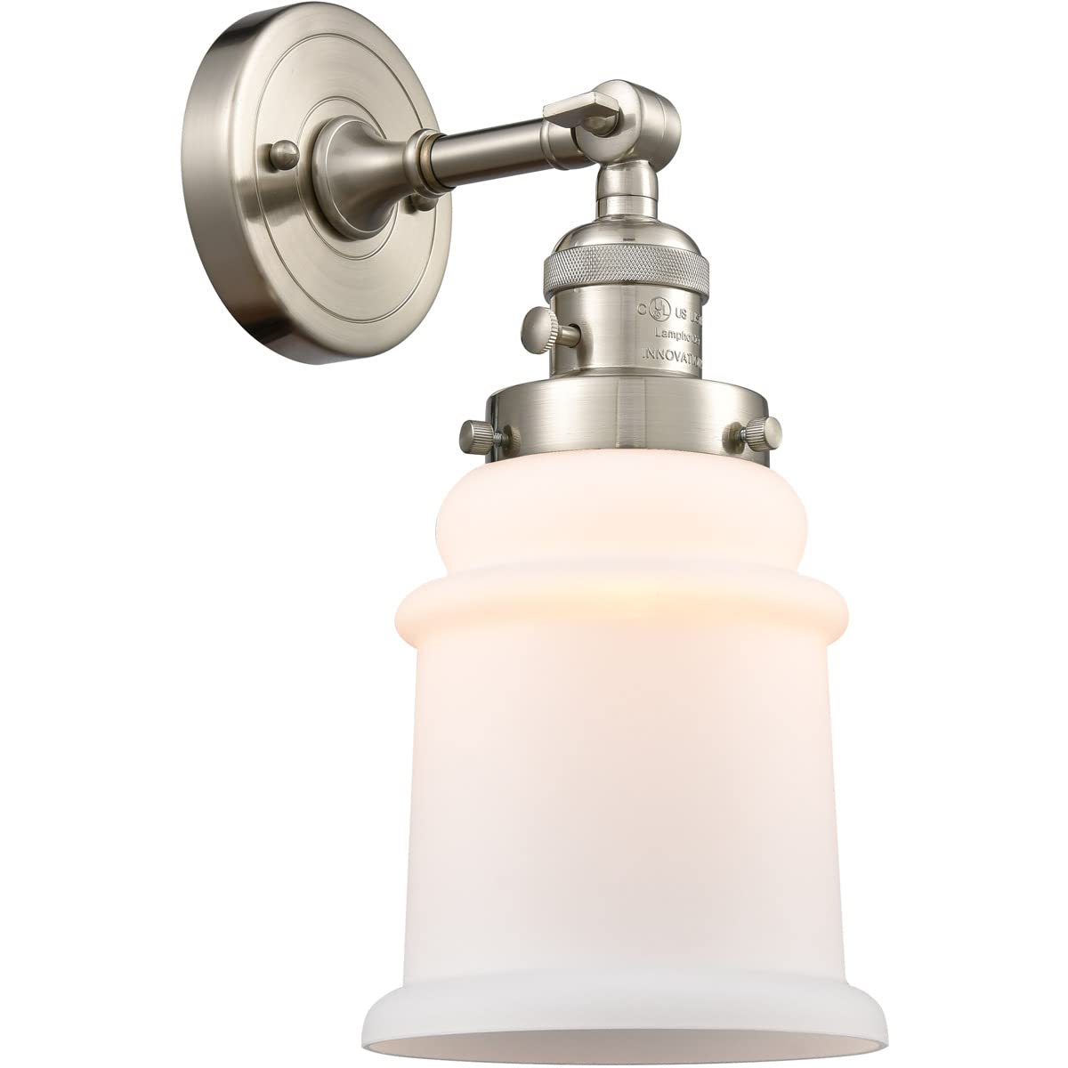 Innovations 203SW-SN-G181-LED Modern LED Wall Sconce Light Fixture - Dimmable Indoor/Outdoor Lighting for Bedroom, Hallway, Porch & Patio Decor