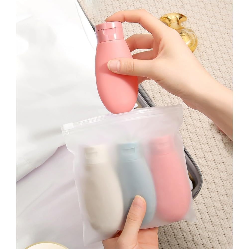 Niwlix 3-Pack Travel Bottles for Toiletries - Leakproof Shampoo, Lotion, Cream & Handwash Containers - Perfect for Women's Travel Essentials | TSA Approved for Airplane, Gym & Vacation Use