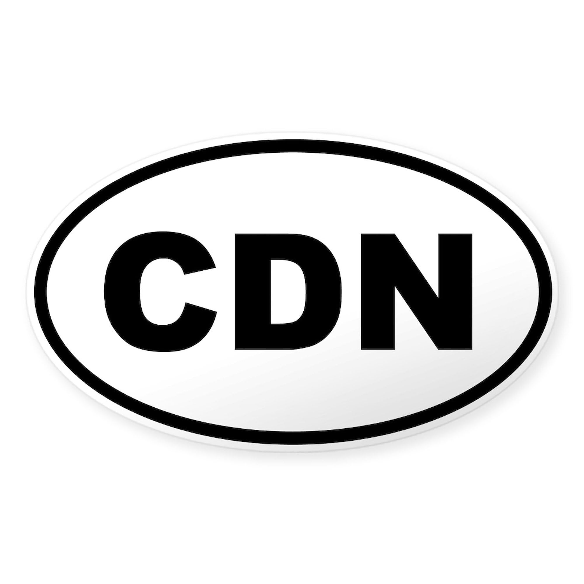 Canada CDN Oval Car Bumper Sticker - Perfect for Cars & Laptops