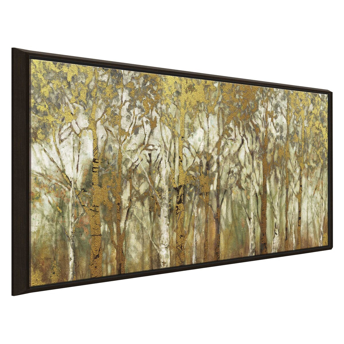 Birch Grove Panoramic Nature Art Print by Carol Robinson - Floating Canvas Wall Decor for Living Room, Bedroom & Office