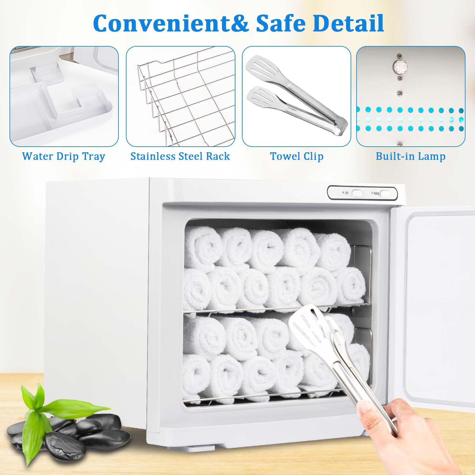 Professional 23L Large Capacity Spa Towel Warmer - Fast Heating 2-in-1 Hot Towel Cabinet for Facials, Salon & Home Use | Perfect for Barber Shops, Estheticians, Gyms & Hotels (White)