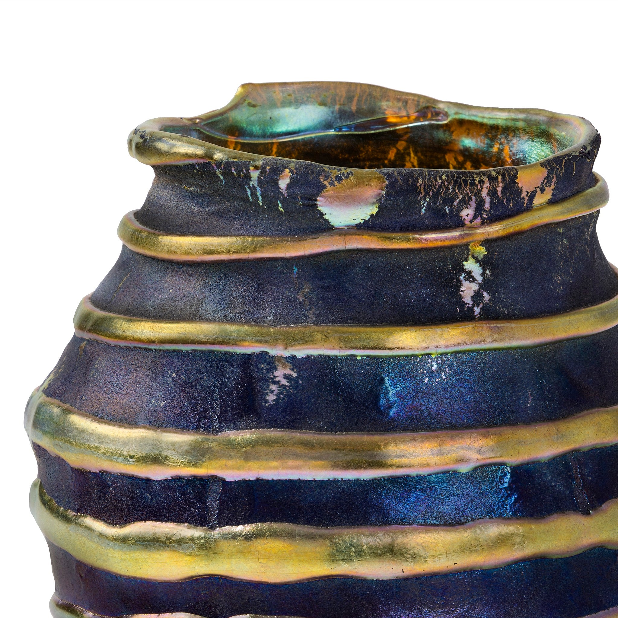 Louis Comfort Tiffany Lava Favrile Vase - Antique Art Glass Collectible for Home Decor & Gift Giving | Perfect for Living Room Display, Office Decor & Luxury Gifts