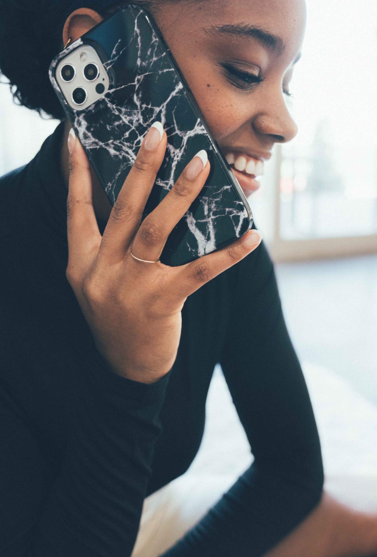 FELONY CASE - iPhone 13 Pro Case - Premium Black Marble Phone Cover - Anti-Scratch & 360° Shockproof Protection for Apple iPhone - Perfect for Work, Travel & Everyday Use
